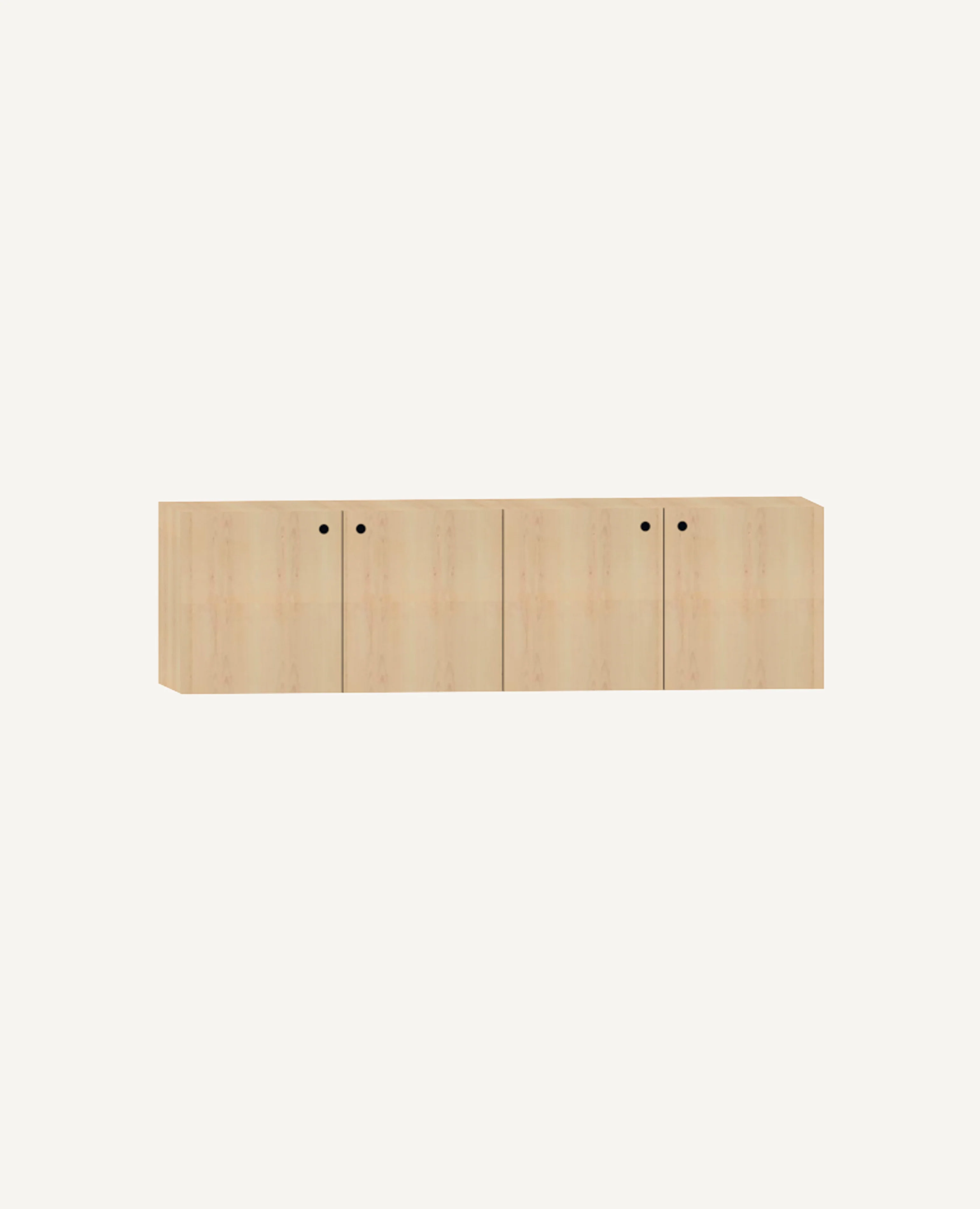 Dry Shelving Storage Cabinet, 4 Doors, 49.5" Width - 13.75" Depth