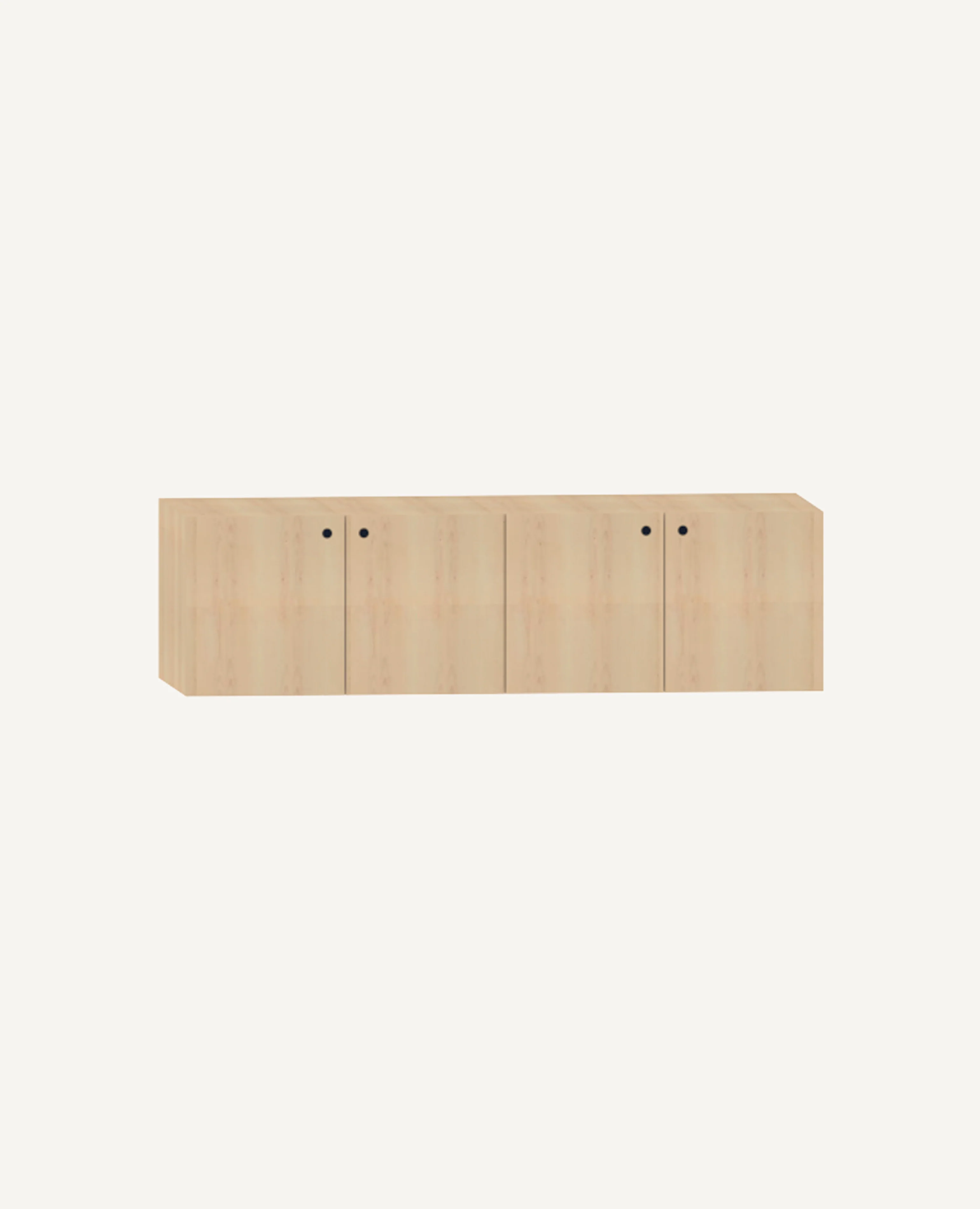 Dry Shelving Storage Cabinet, 4 Doors, 49.5" Width - 19.75" Depth