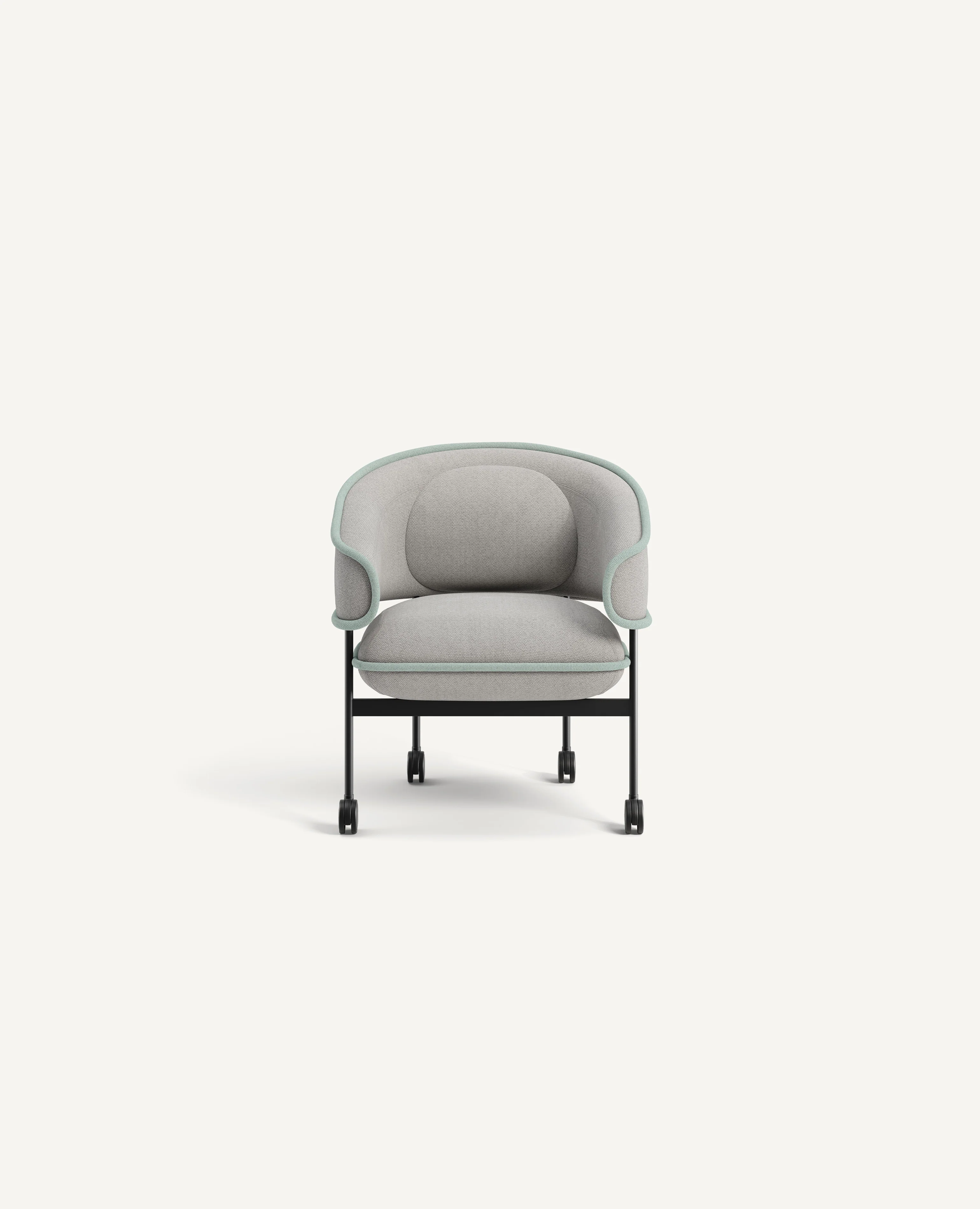 Flote Chair, Contrasting Welt Detail - Caster Base