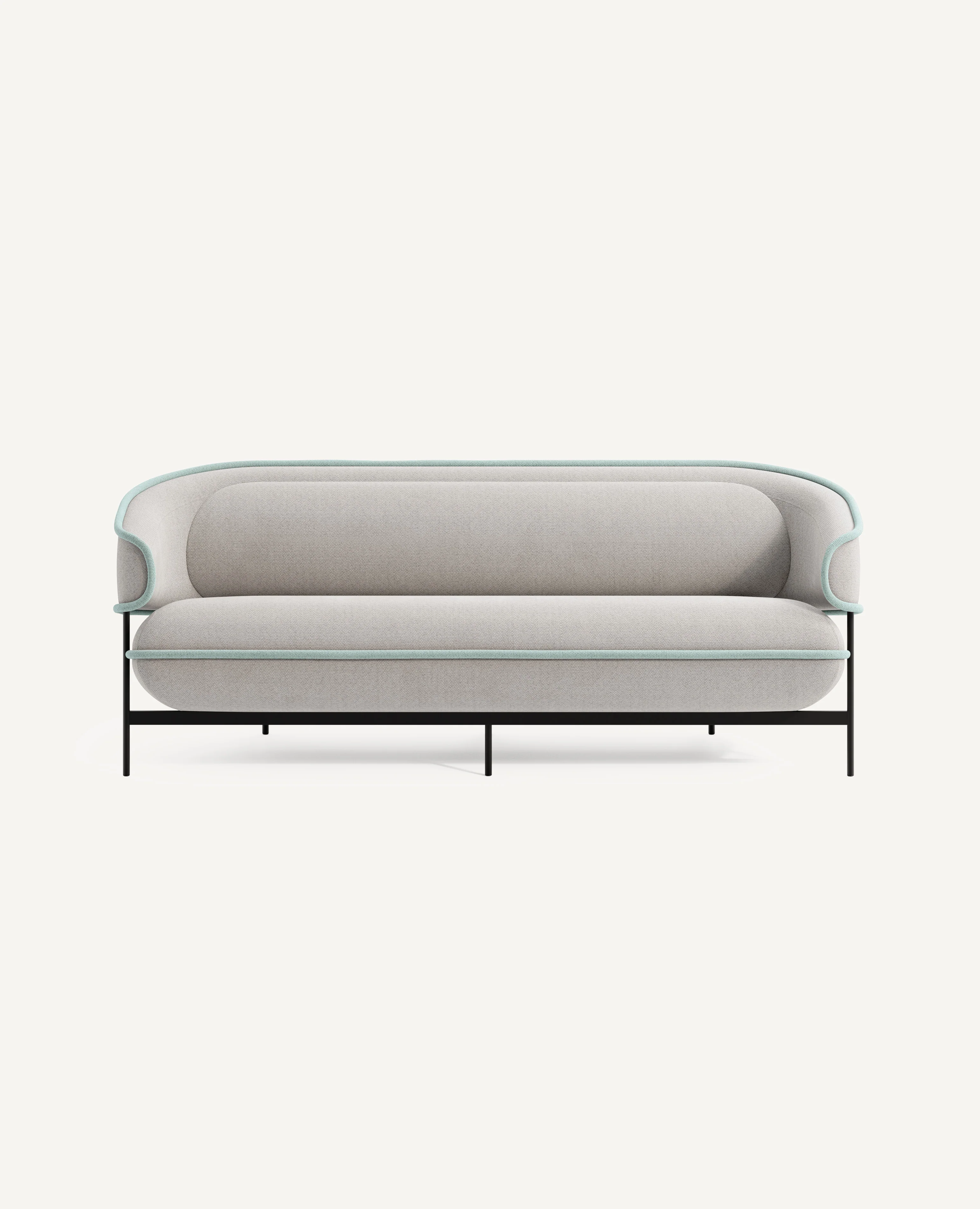 Flote Sofa, Three-Seat - Contrasting Welt Detail