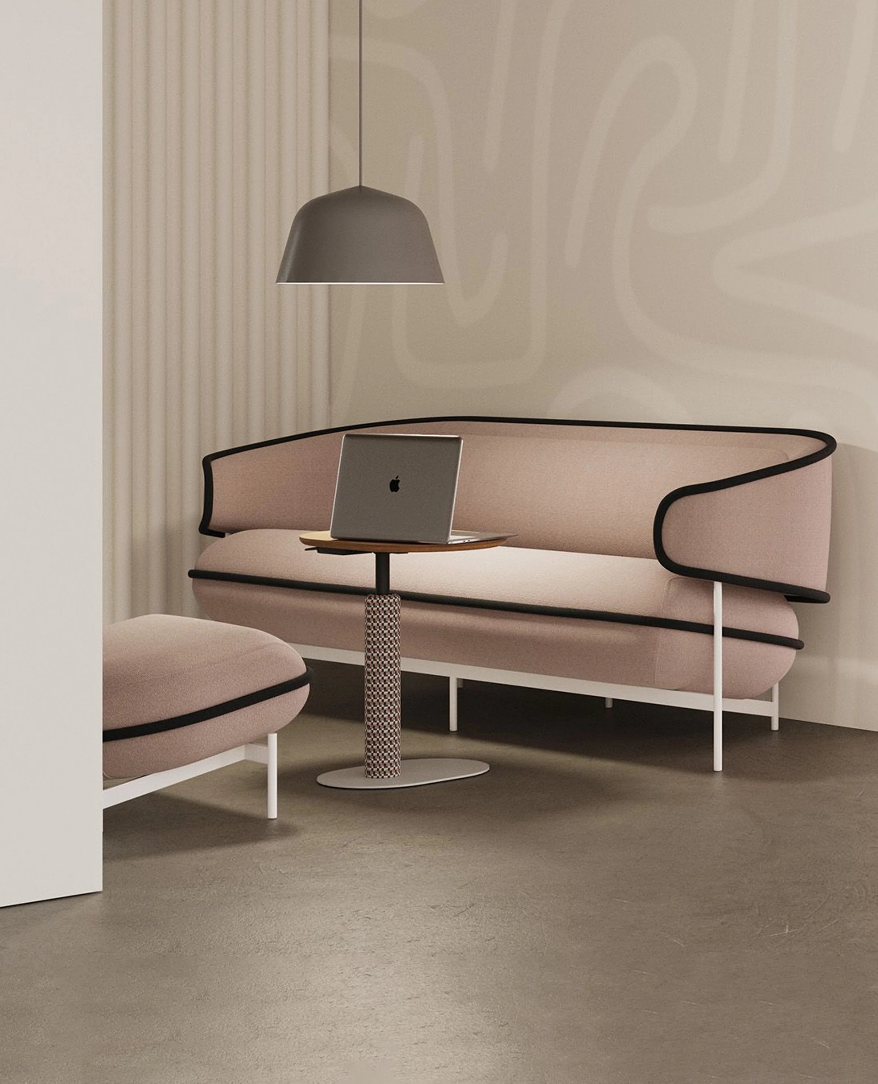 Flote Sofa, Three-Seat - Contrasting Welt Detail - Image 2