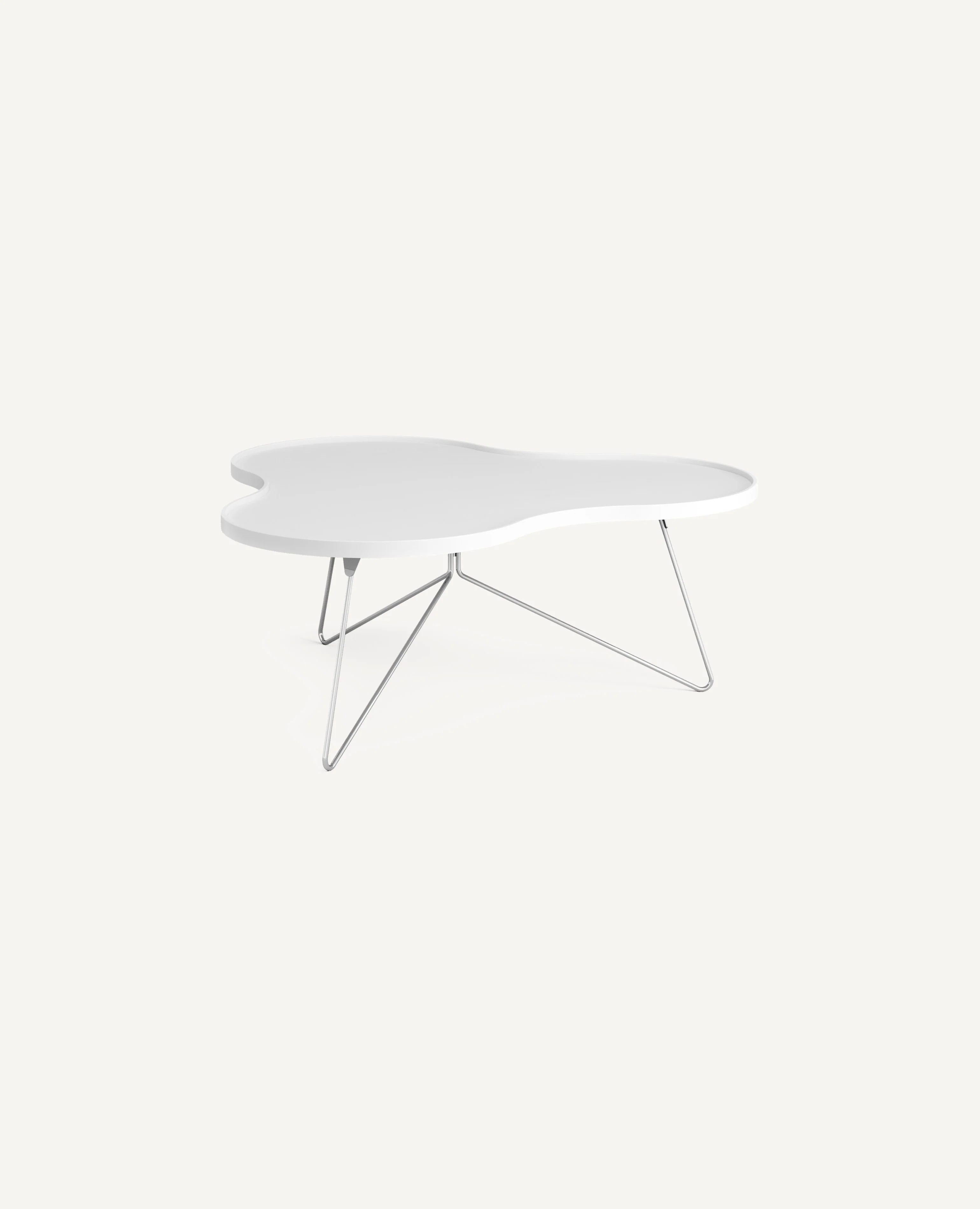 Flower Table, Large - White Lazur Ash Wood