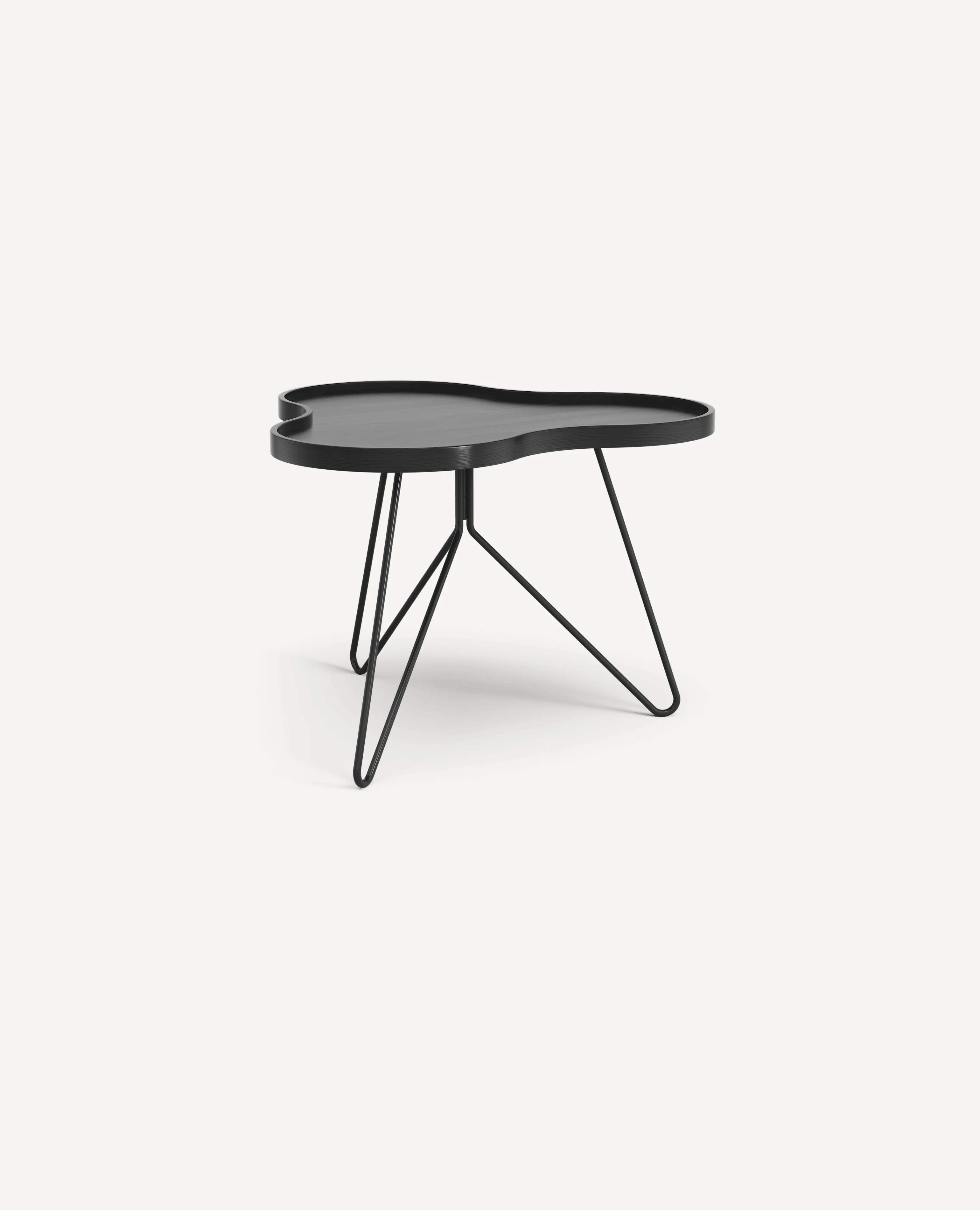 Flower Table, Small - Black Lazur Ash Wood