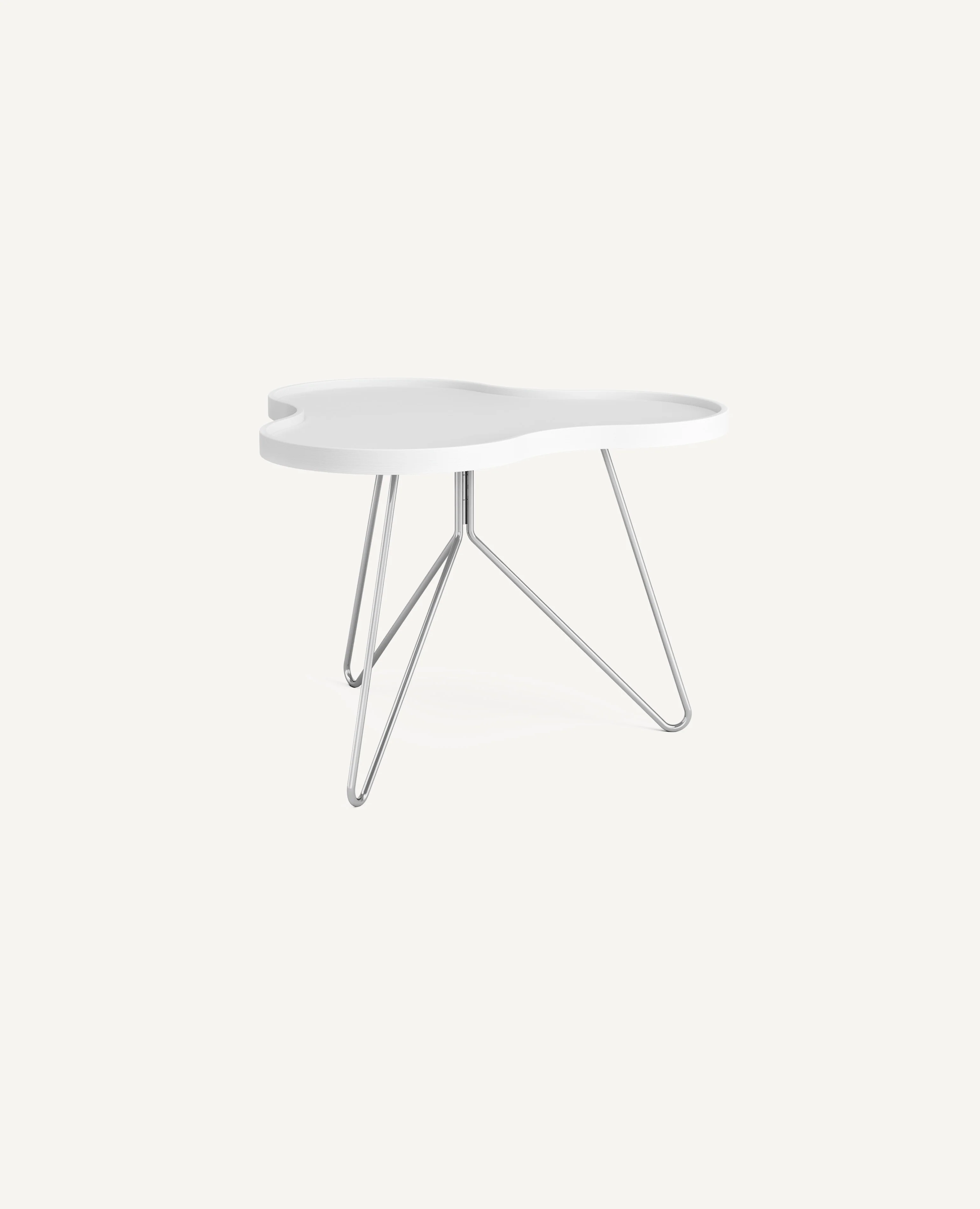 Flower Table, Small - White Lazur Ash Wood