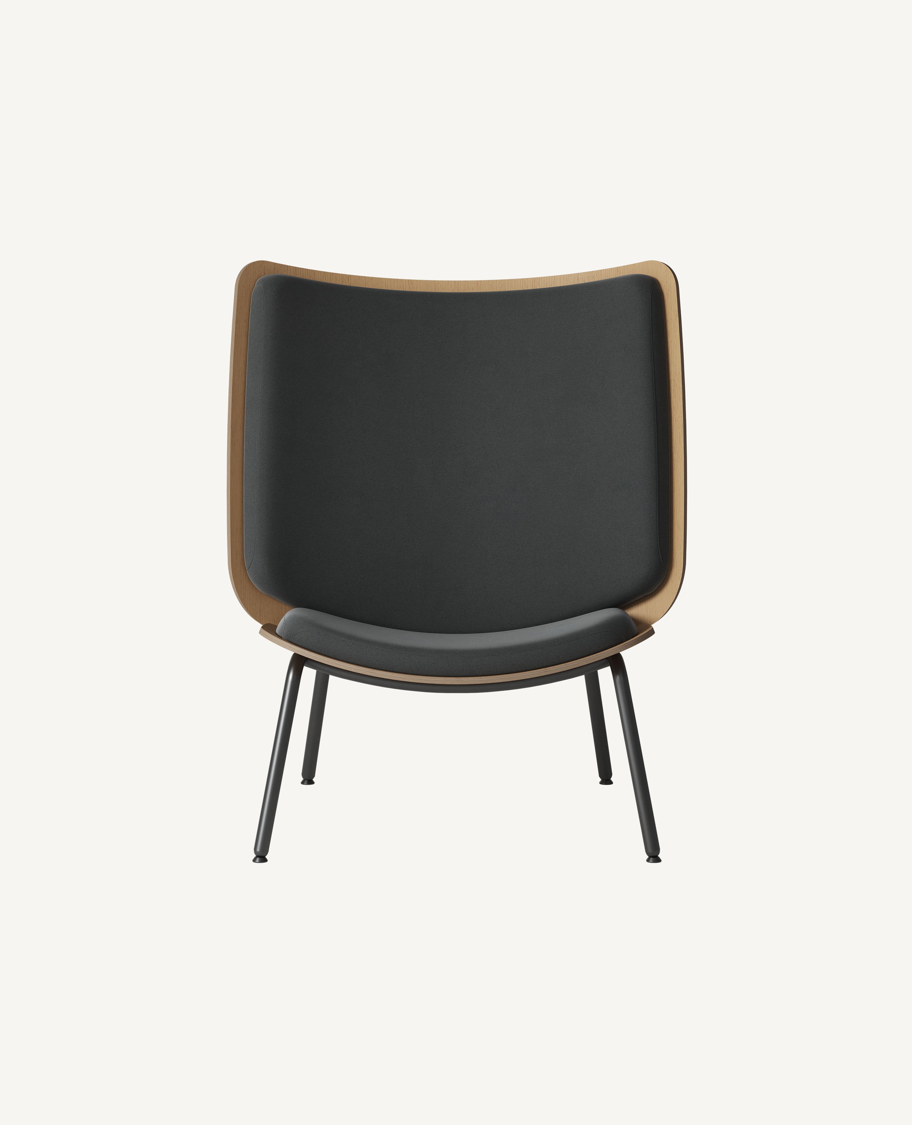 FourAll® Lounge Chair, Highback, Upholstered Interior - Wood Shell