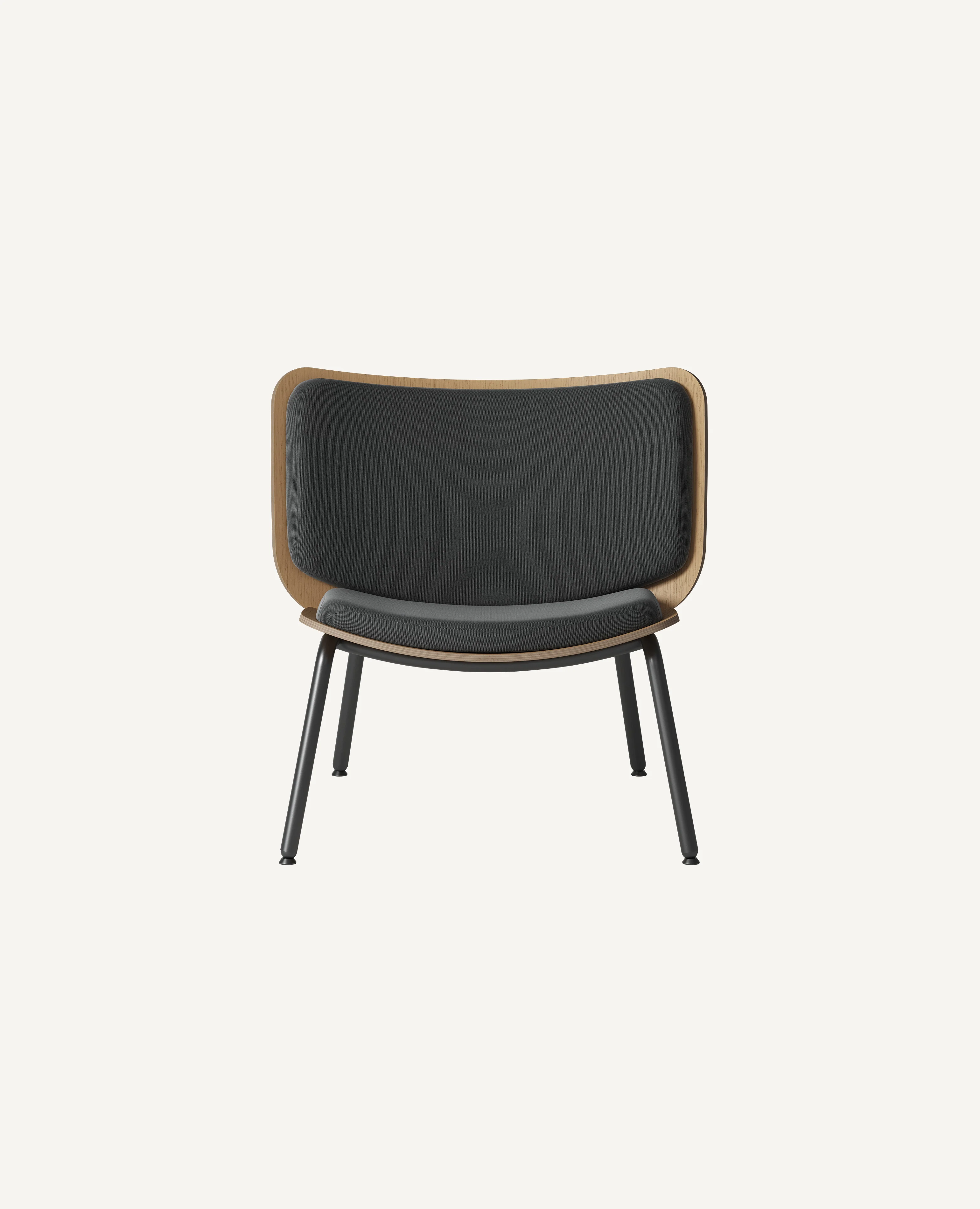 FourAll® Lounge Chair, Lowback, Upholstered Interior - Wood Shell