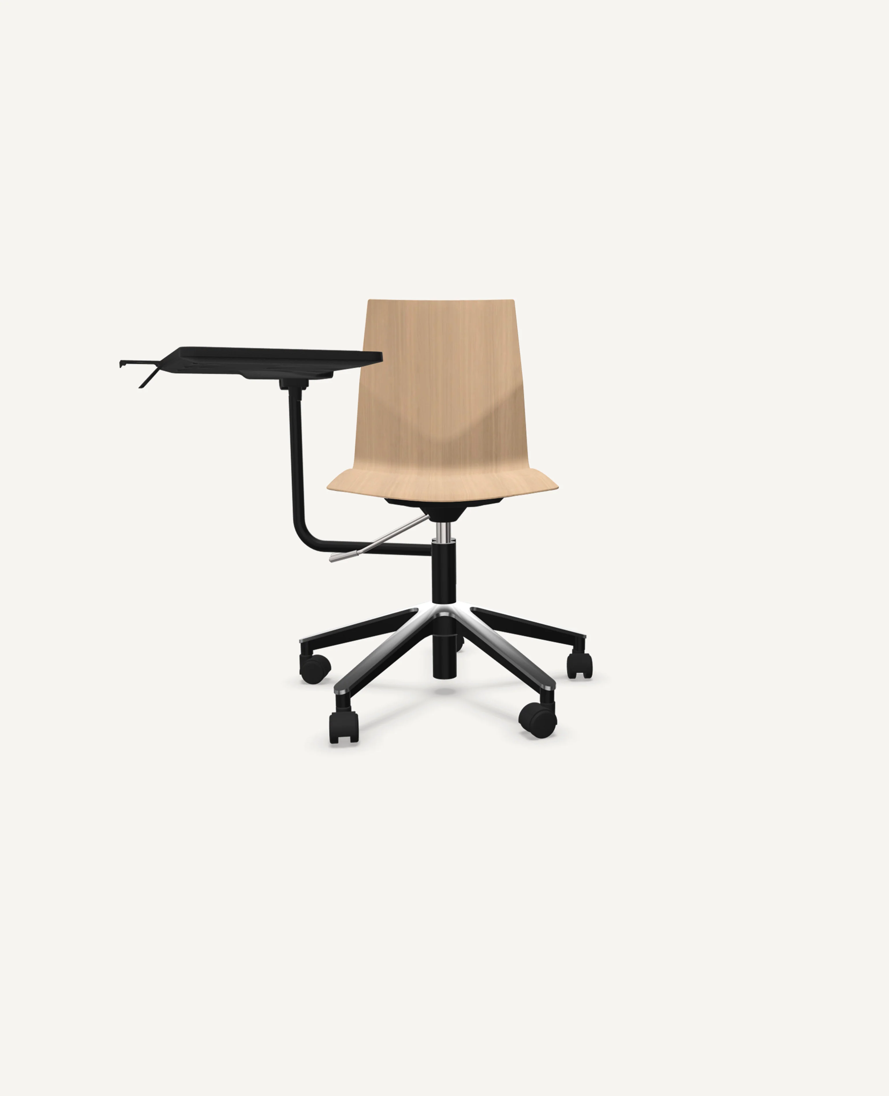 FourCast®2 Wheeler Chair, Bentwood Shell, Swivel Base - with InnoTab Tablet Arm