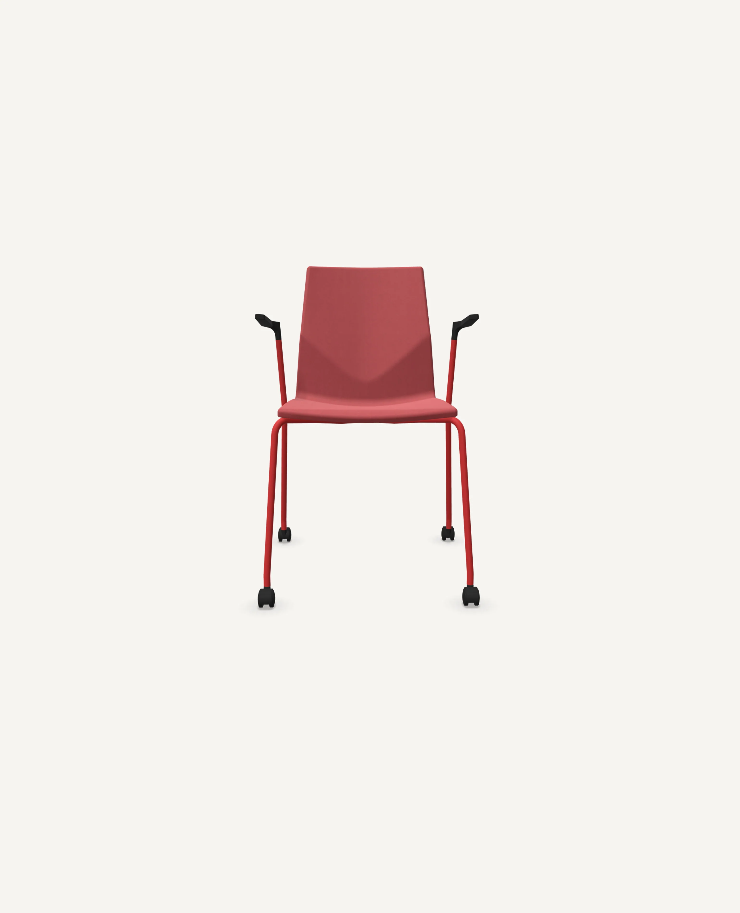 FourCast®2 Chair, 4 Leg Base with Casters, Upholstered - with Arms