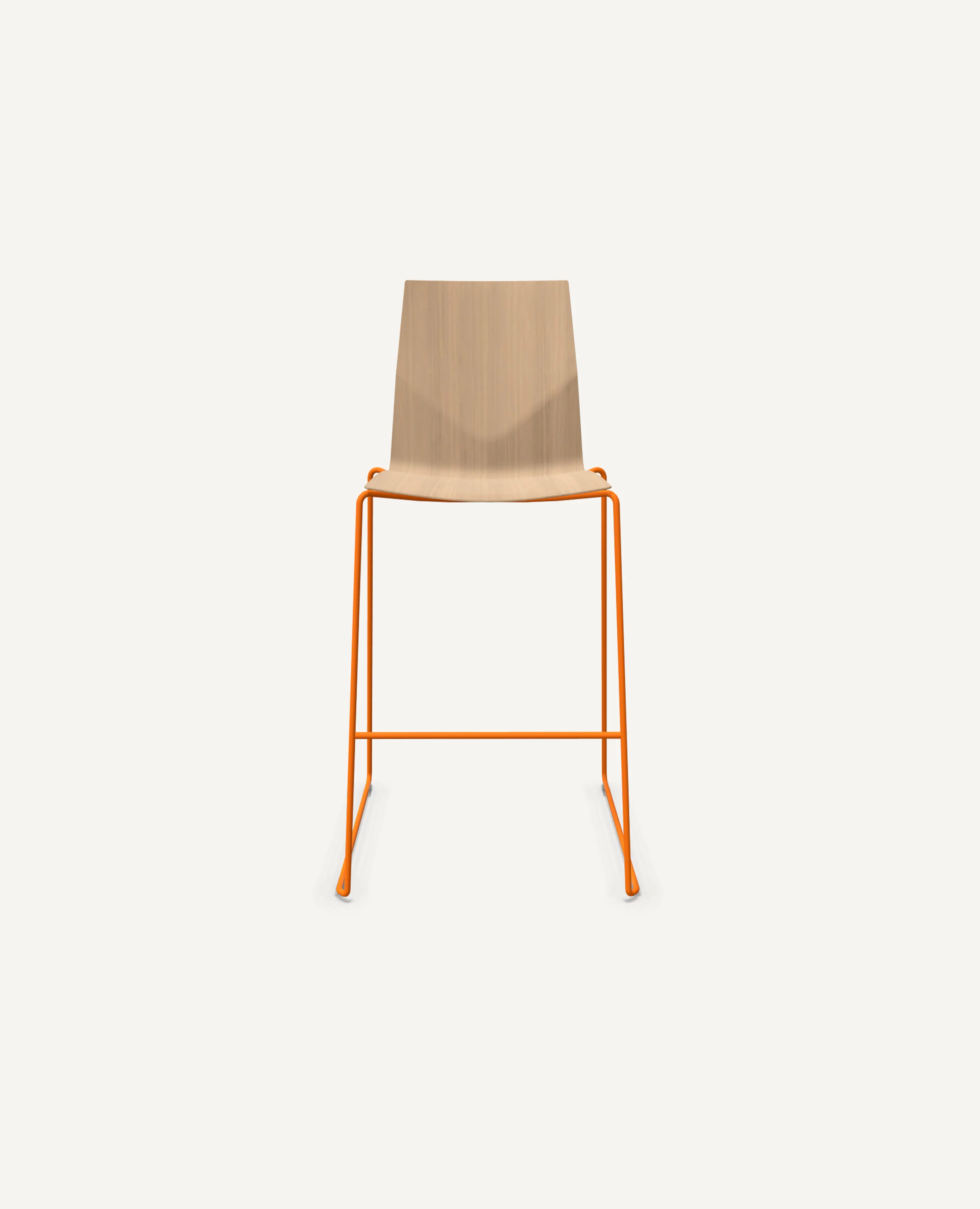 FourCast®2 Chair, Bar Height, Bentwood Shell - Sled Base