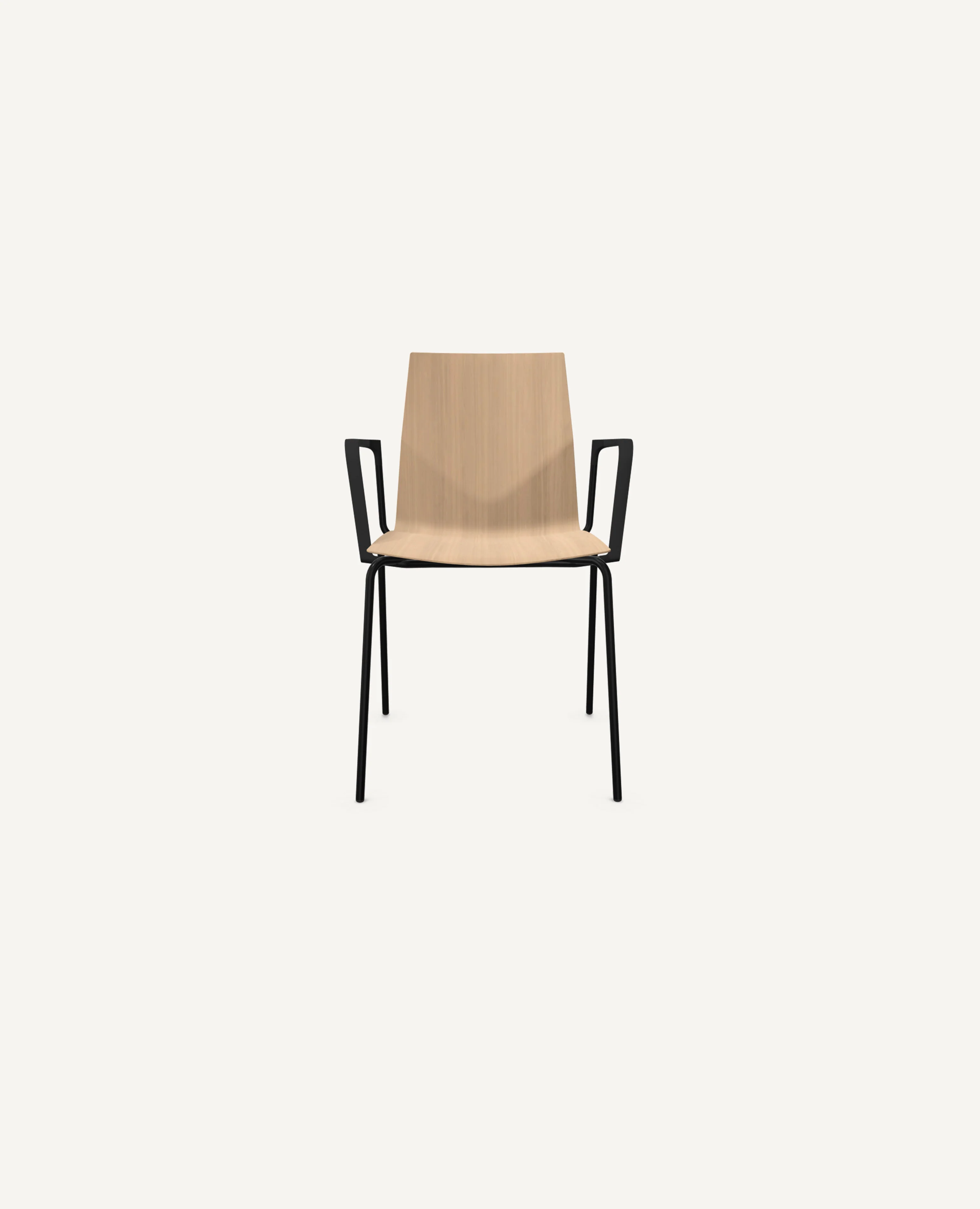 FourCast®2 Chair, Bentwood Shell, 4 Leg Base - with Arms