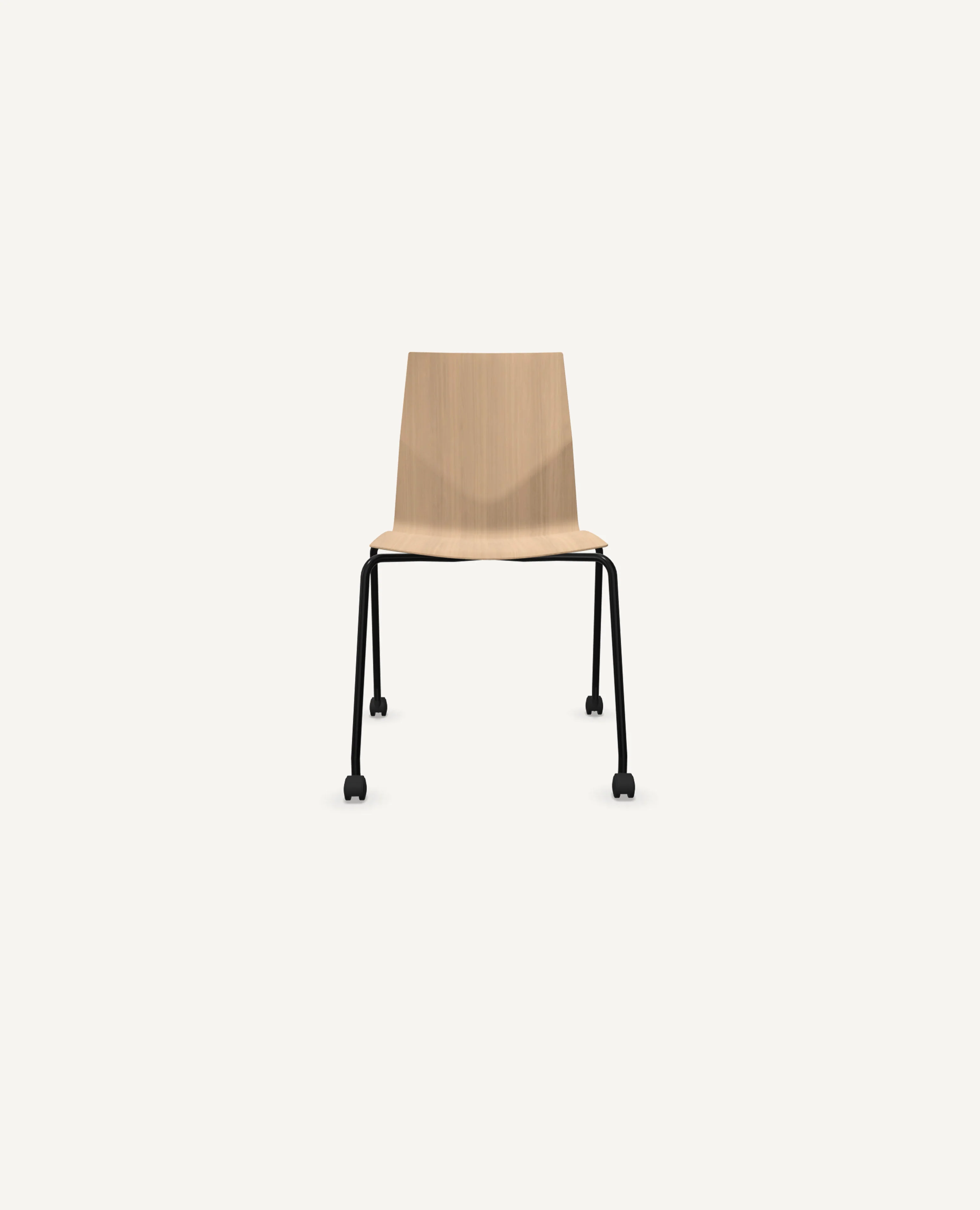 FourCast®2 Chair, Bentwood Shell, 4 Leg Base - with Casters