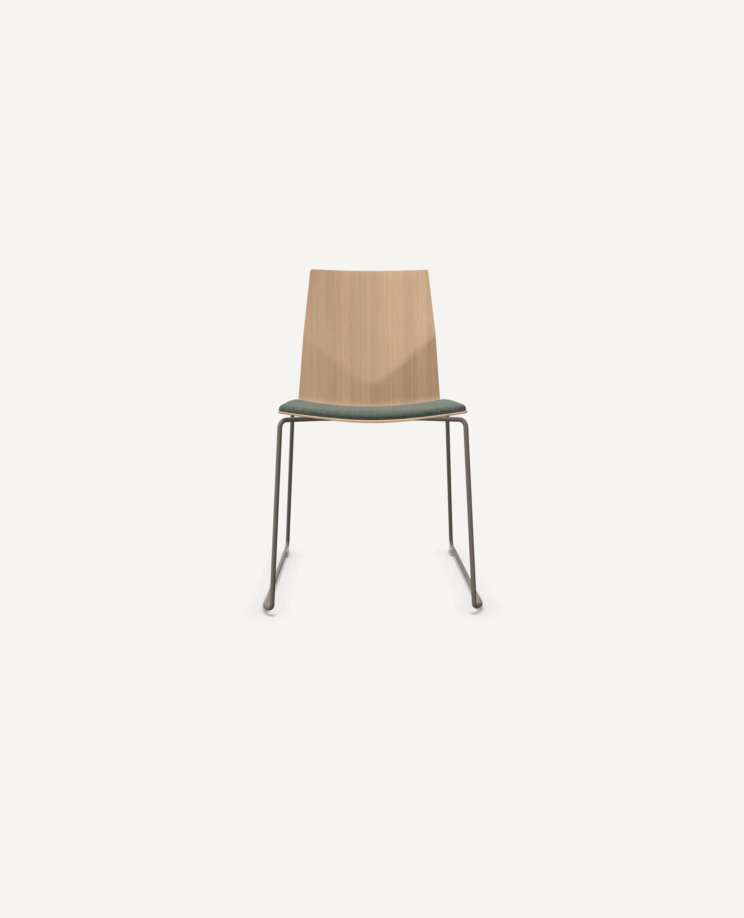 FourCast®2 Chair, Bentwood Shell, Sled Base - with Seat Pad