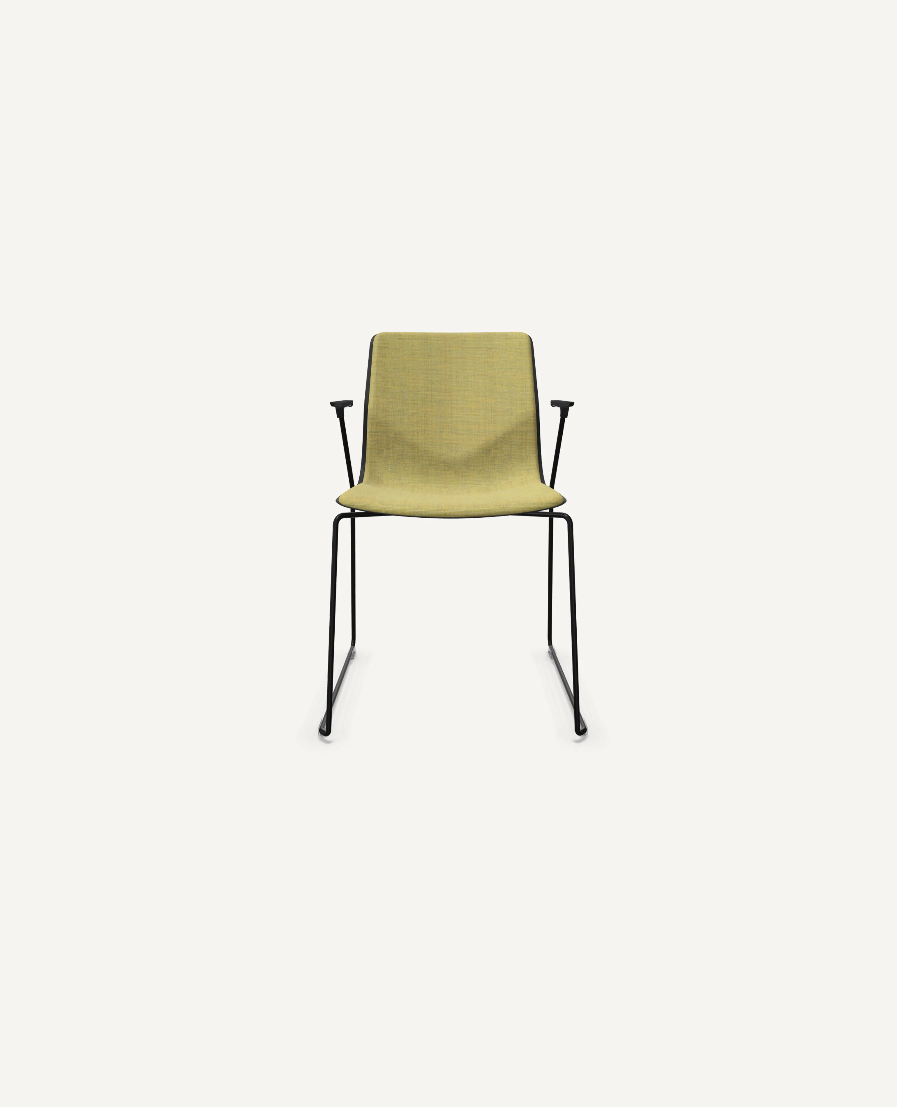 FourSure® Chair, Sled Base, Upholstered Interior - with Arms