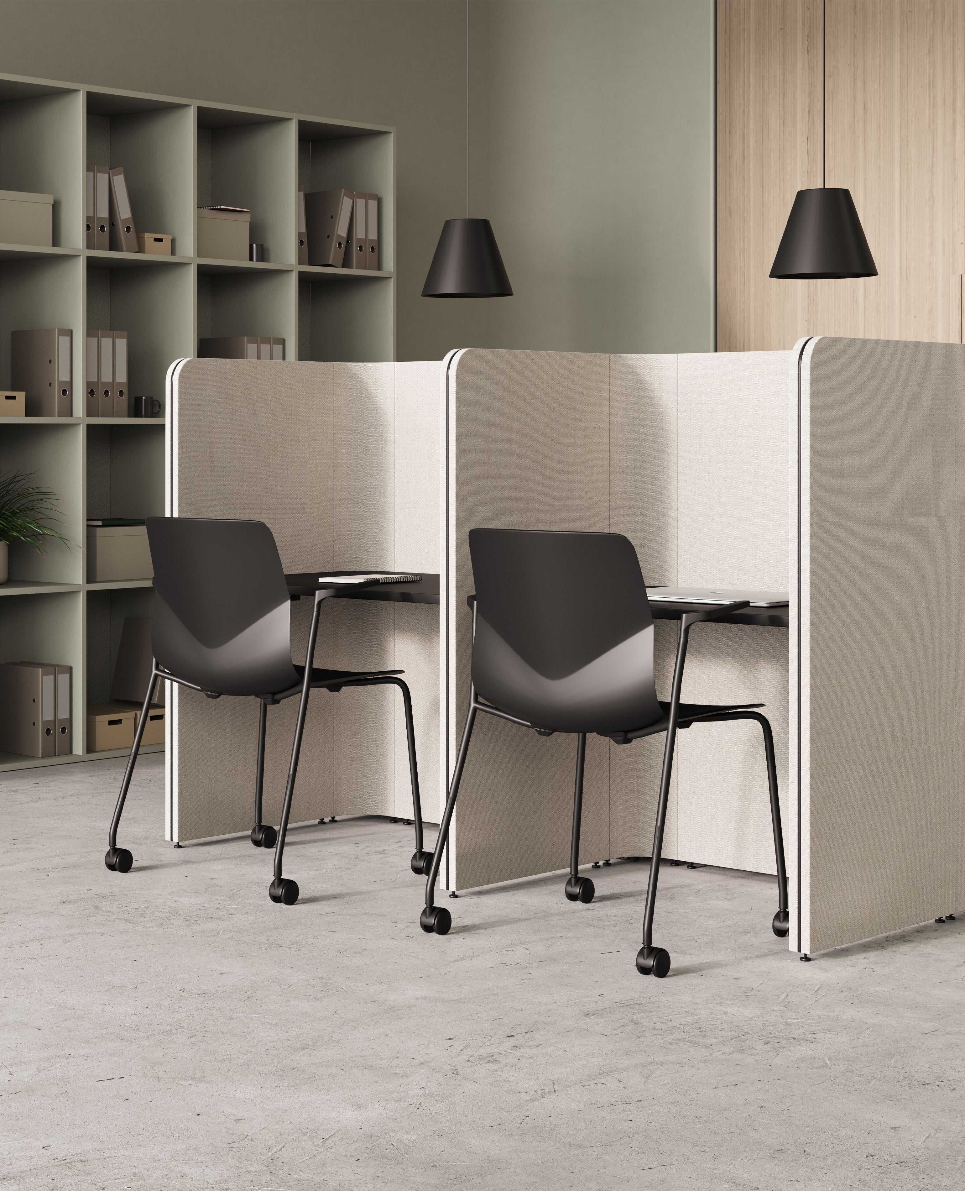 FourSure® Chair, 4 Leg Base with Casters - with Arms - Image 2