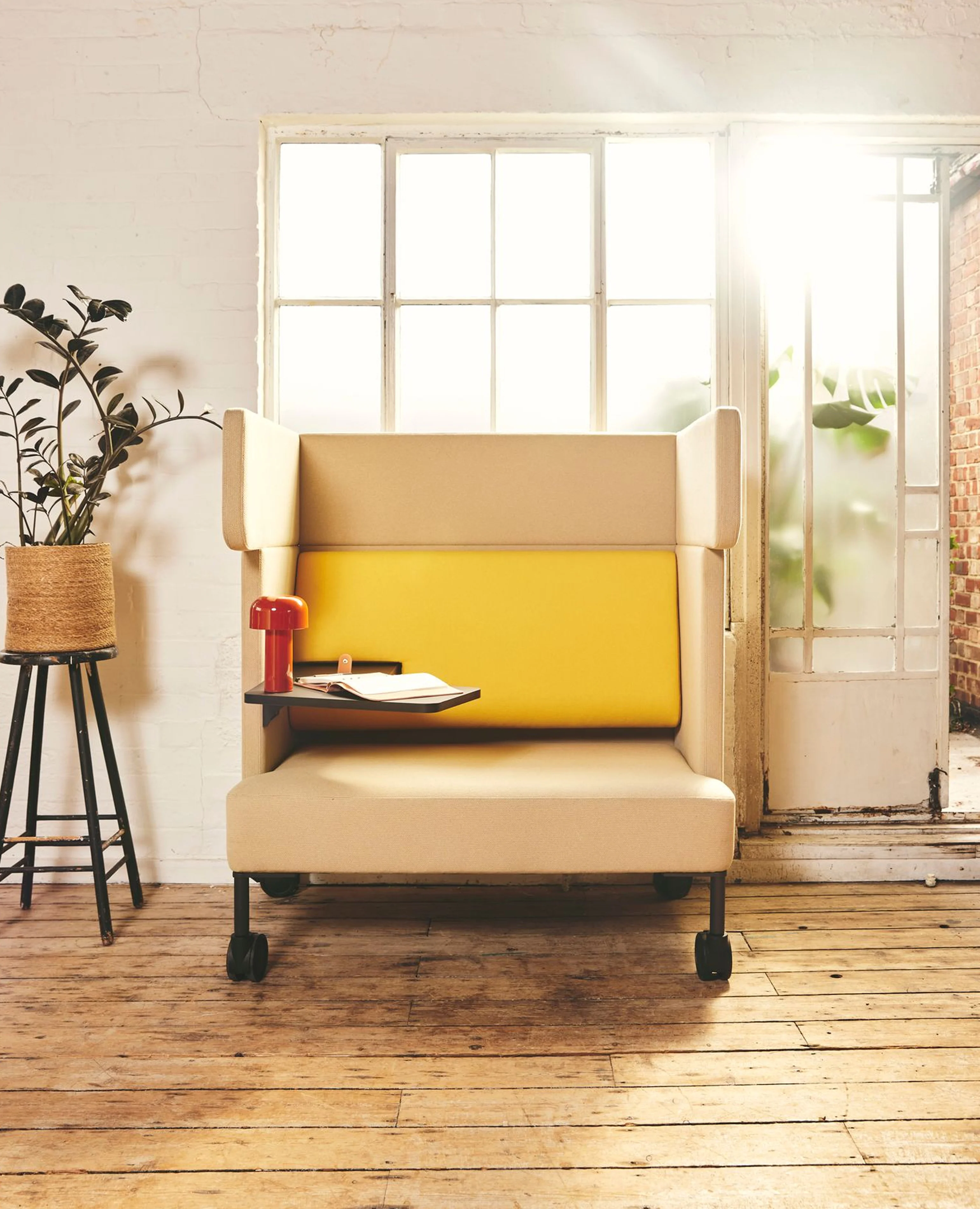 FourUs® Solo Sofa, Caster Base - Left Side Facing Table - Image 2