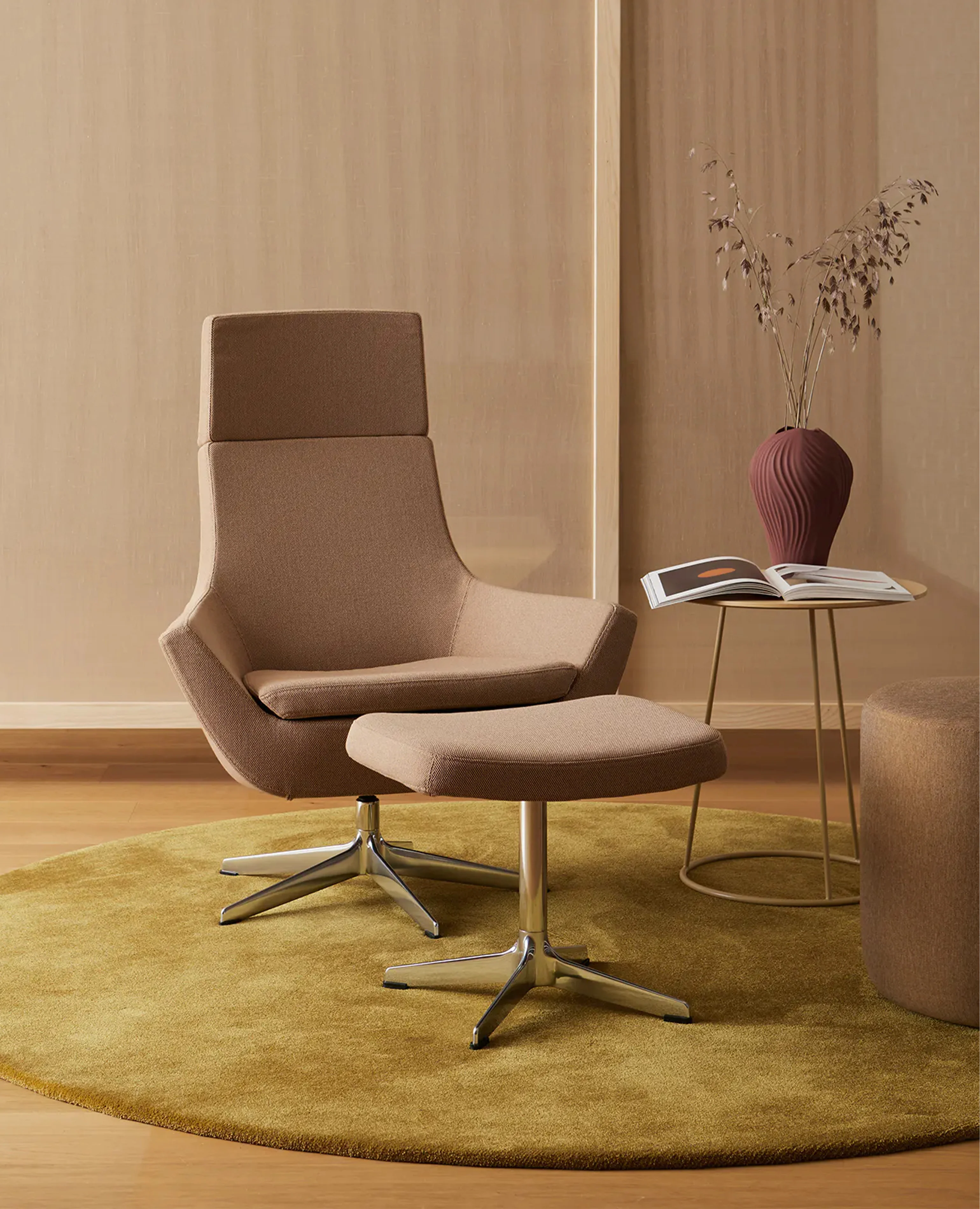 Happy Lounge Chair, Highback - Swivel 5-Star Base - Image 2