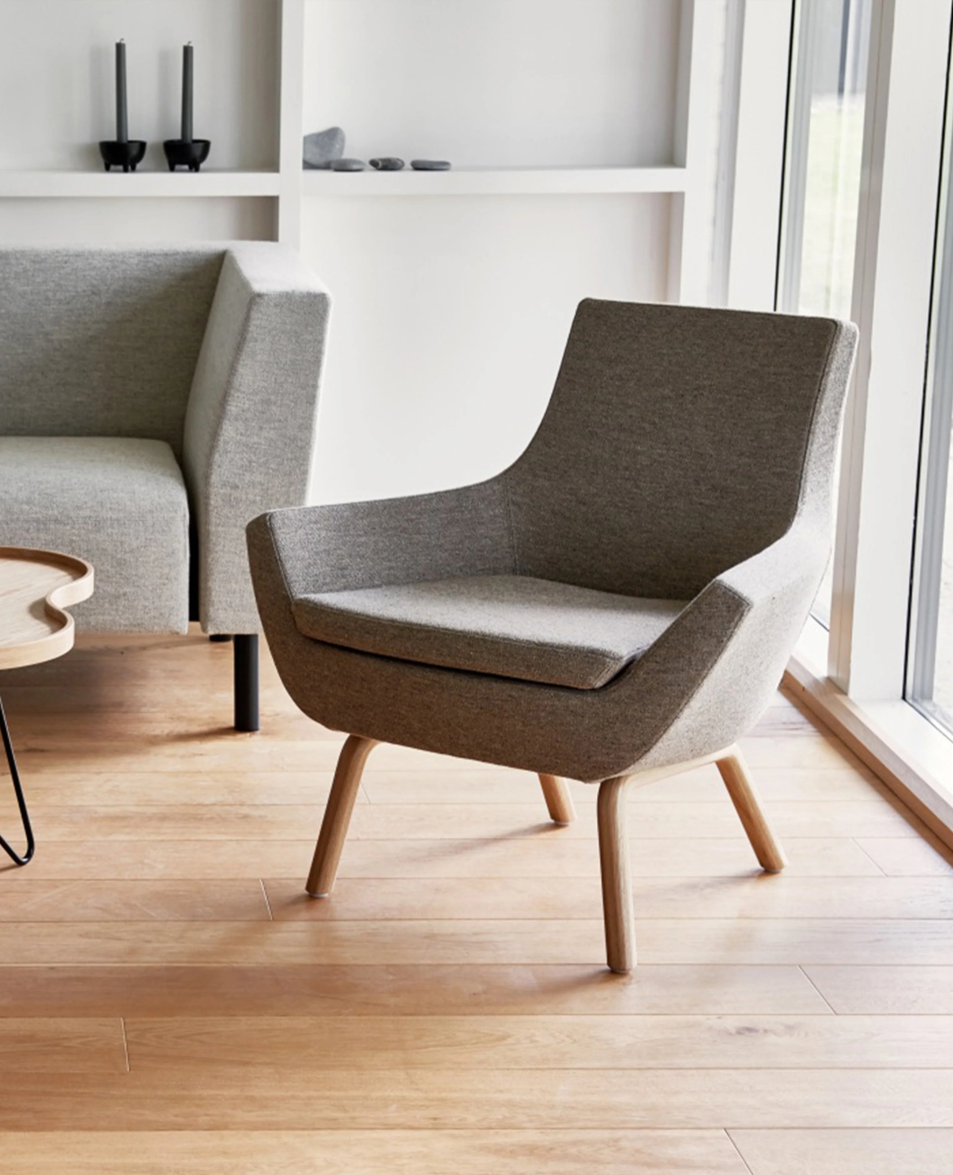 Happy Lounge Chair, Lowback - Wood Base - Image 2