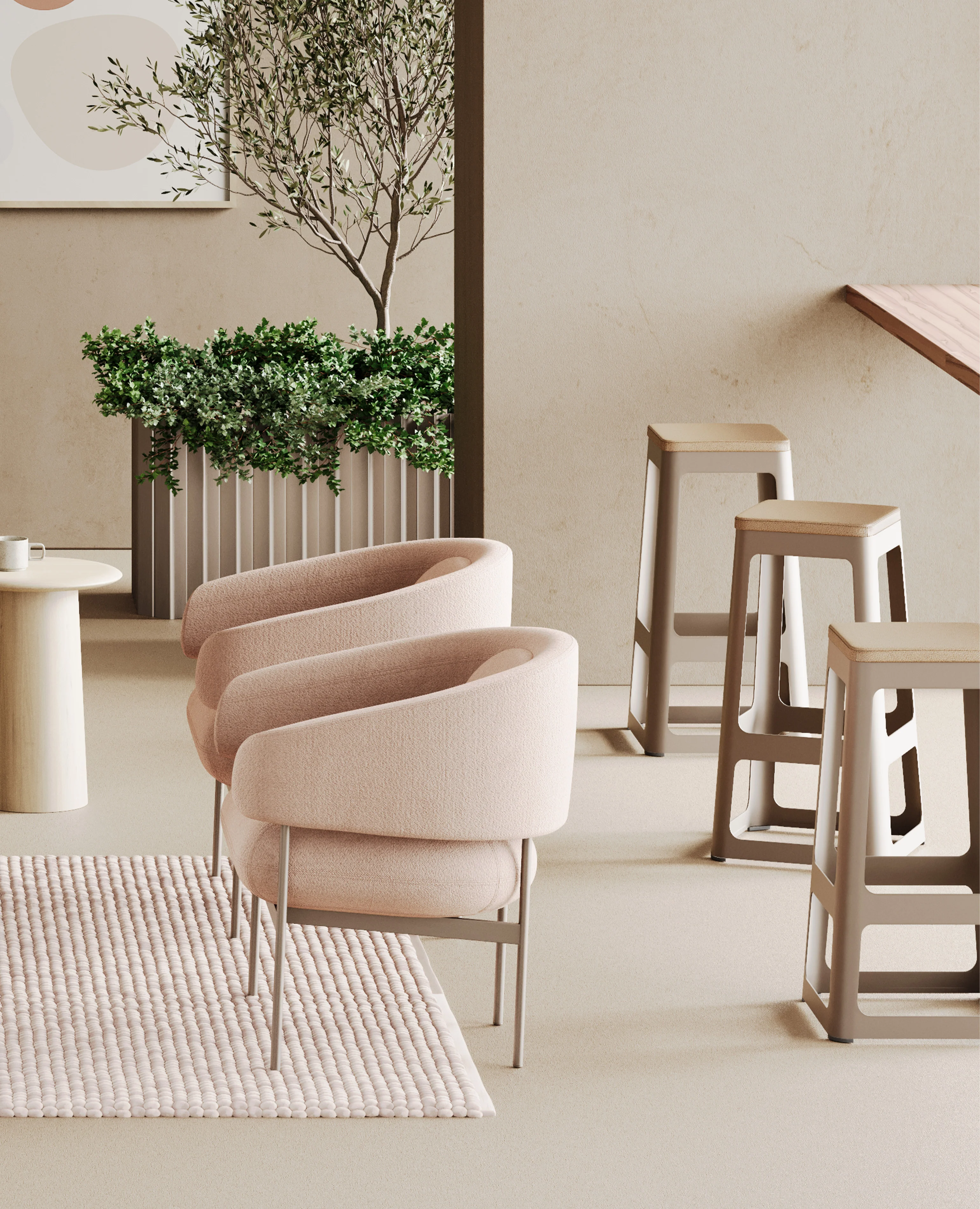 Jaxson Stool, Bar Height - with Seat Pad - Image 2