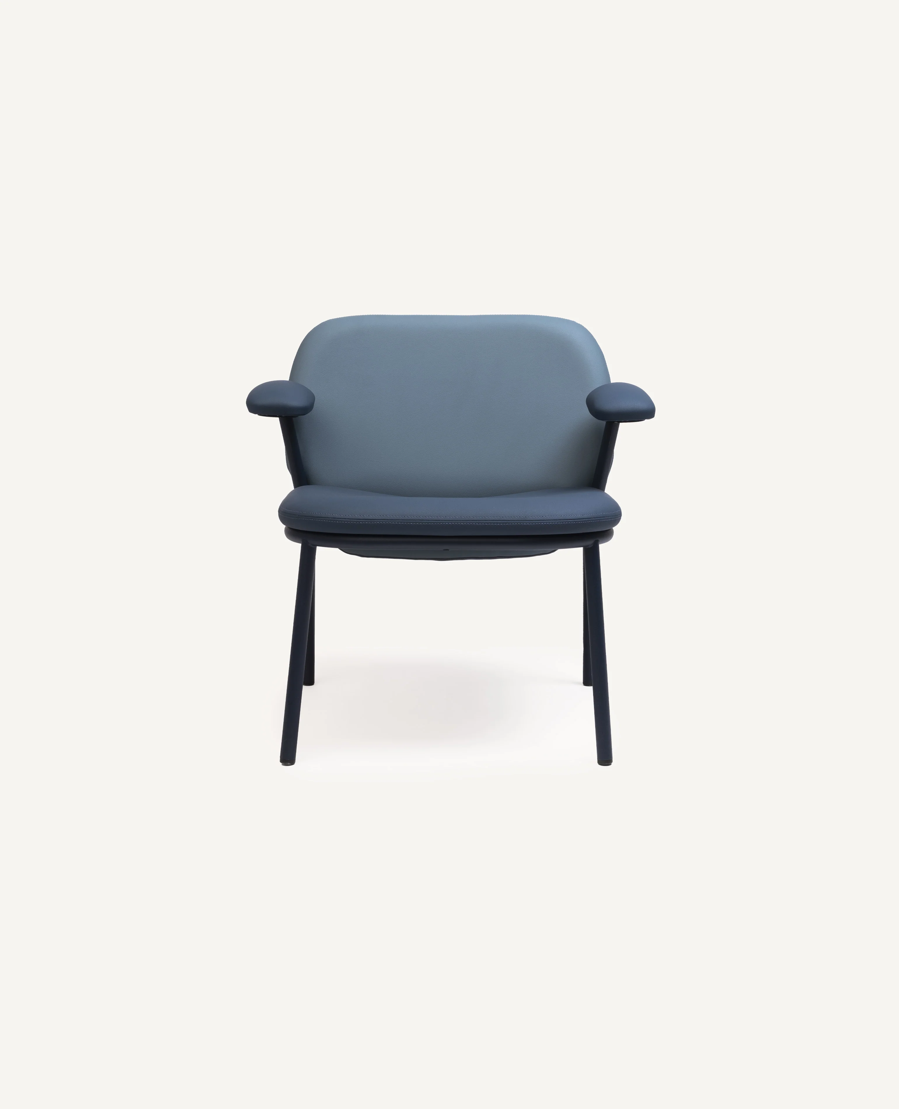 Lana Lounge Chair with Arms, Metal - Lowback