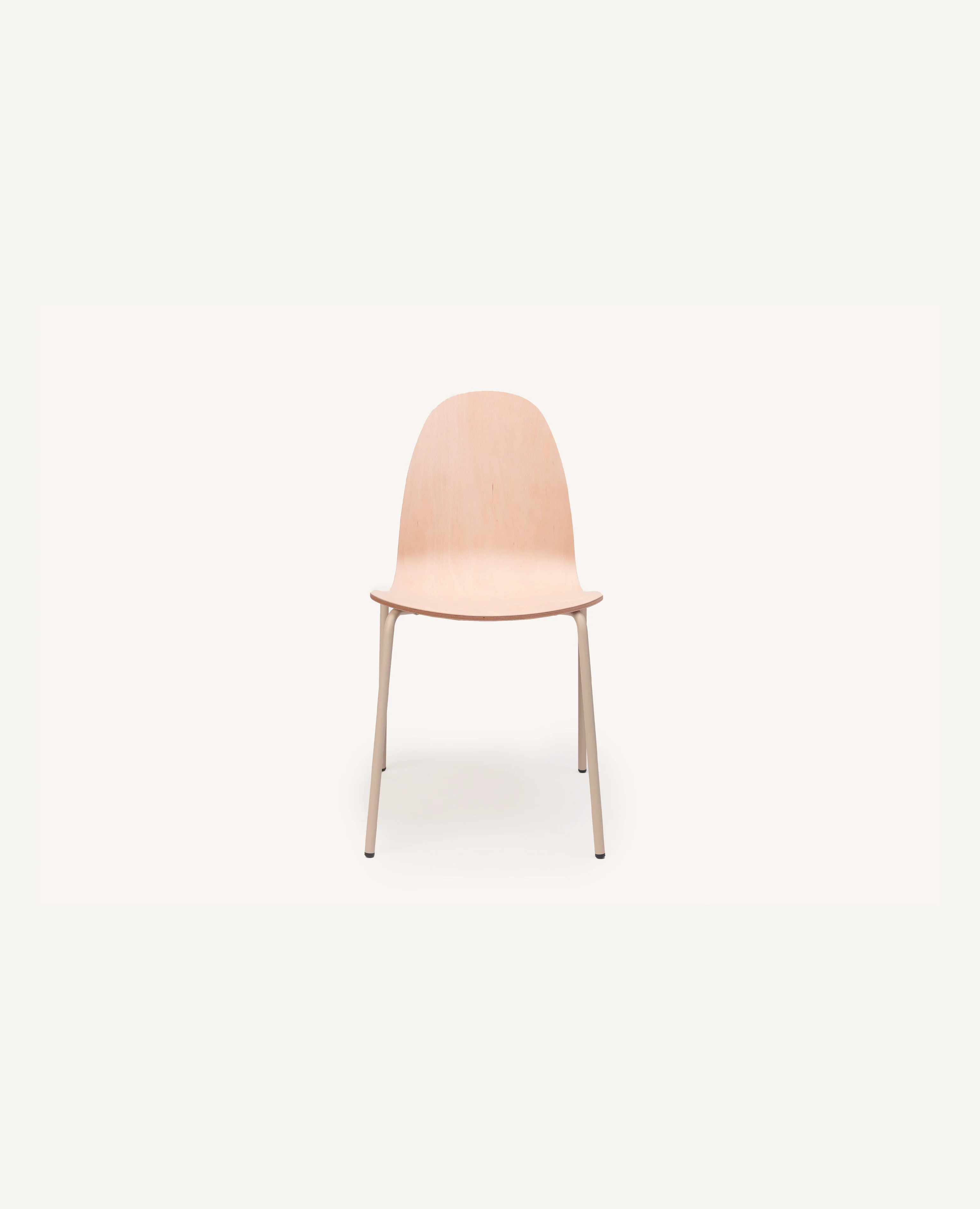 Nadia Chair, Narrow Width, 4 Leg Base, Metal - Bentwood Seat