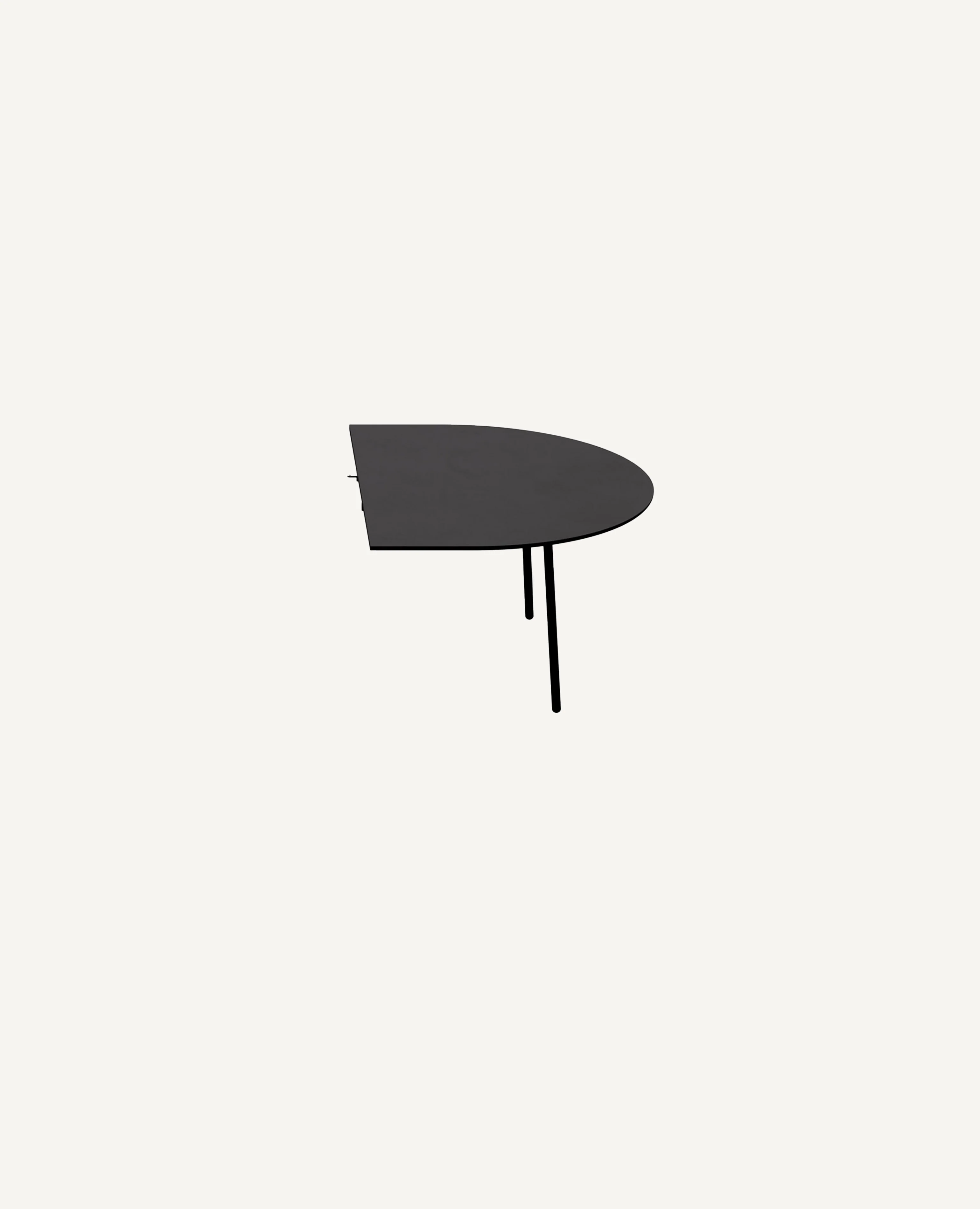 Nest System Table, 55" Depth, Standard Height, End - Wall Mount