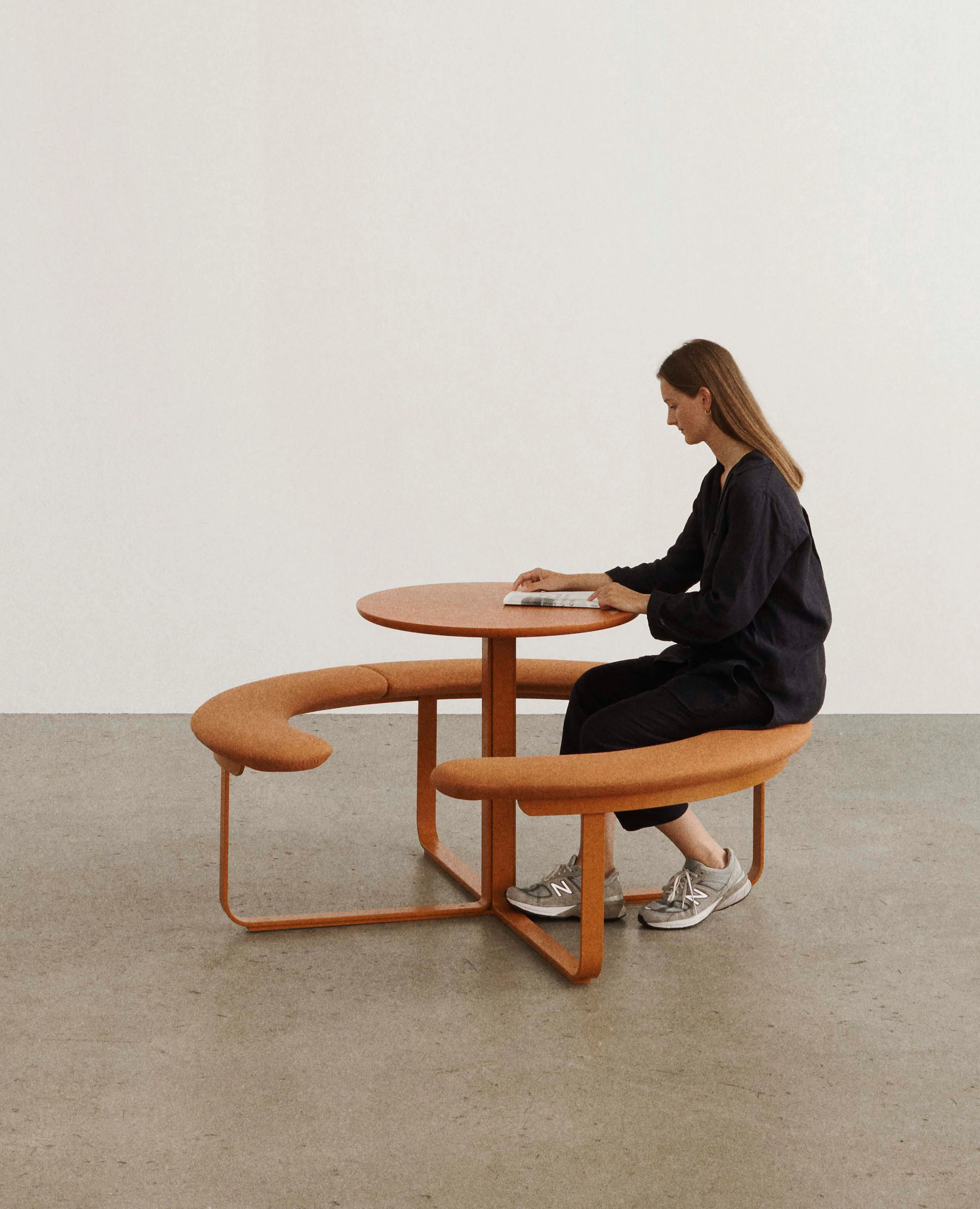 Picnic Round Bench Seating with Table, Standard Height - 59" Diameter - Image 2