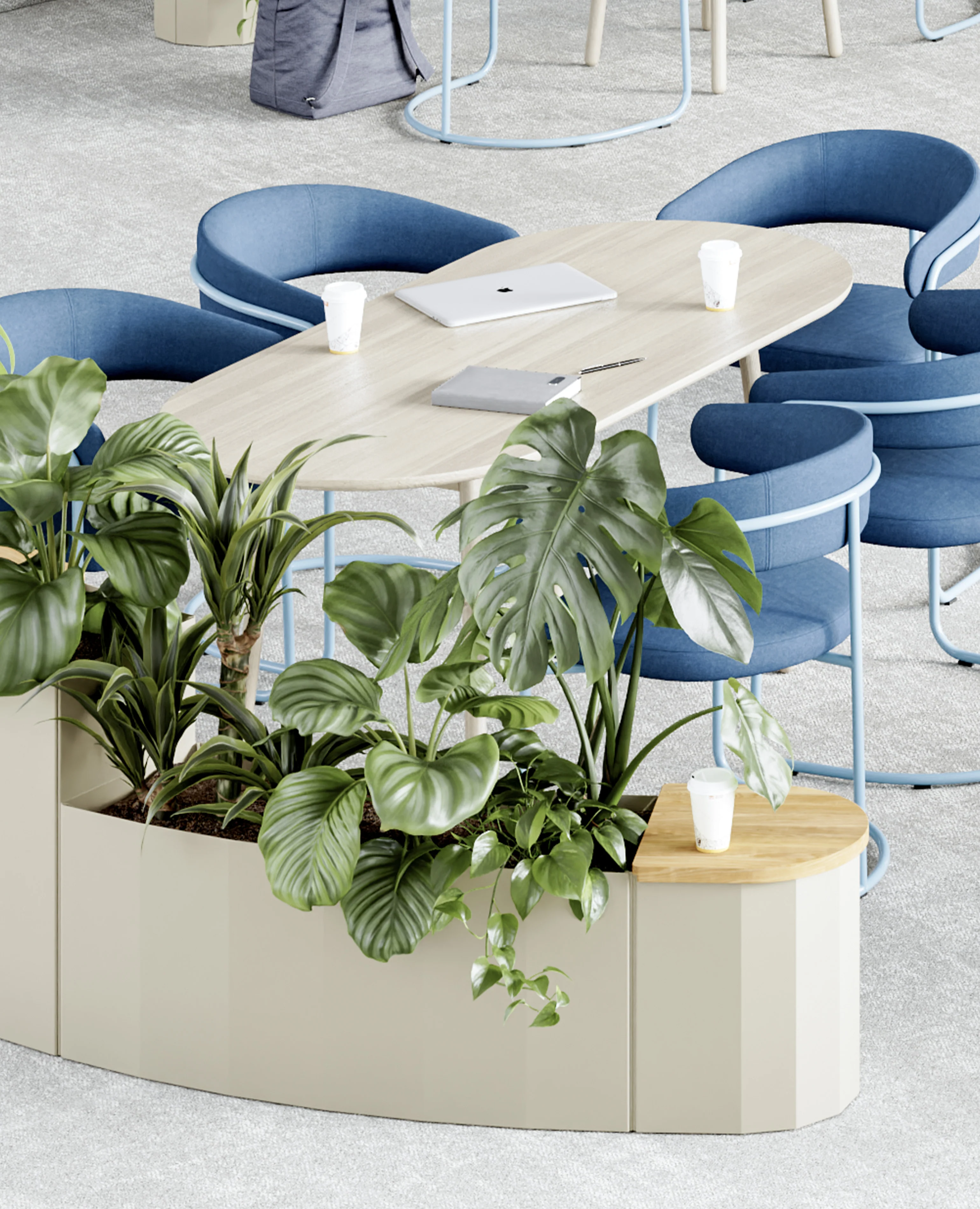 Stanza Planter, Curve - 16" Height - Image 2