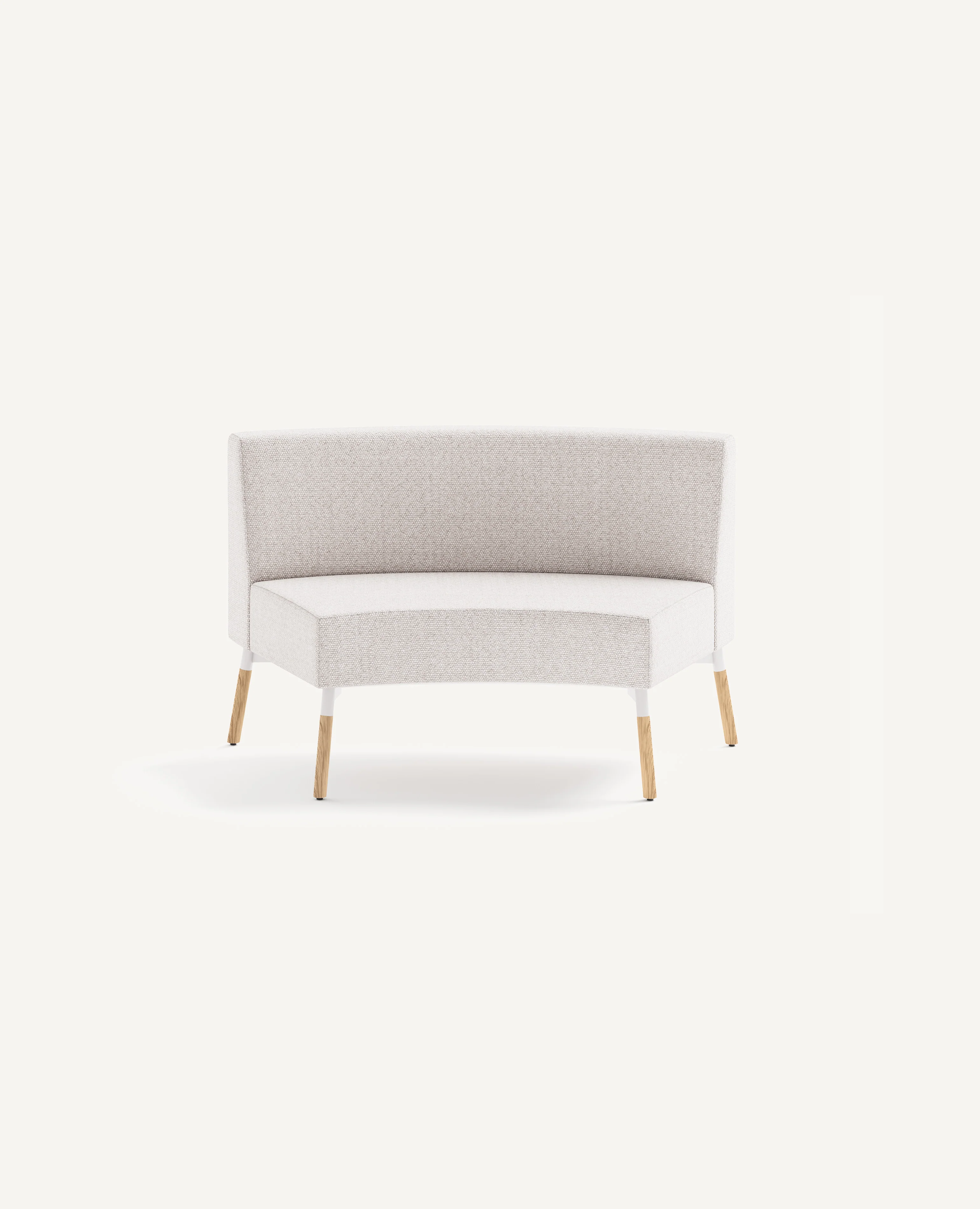 Tombolo Modular, 45° Inside Curve Seat - Wide Back
